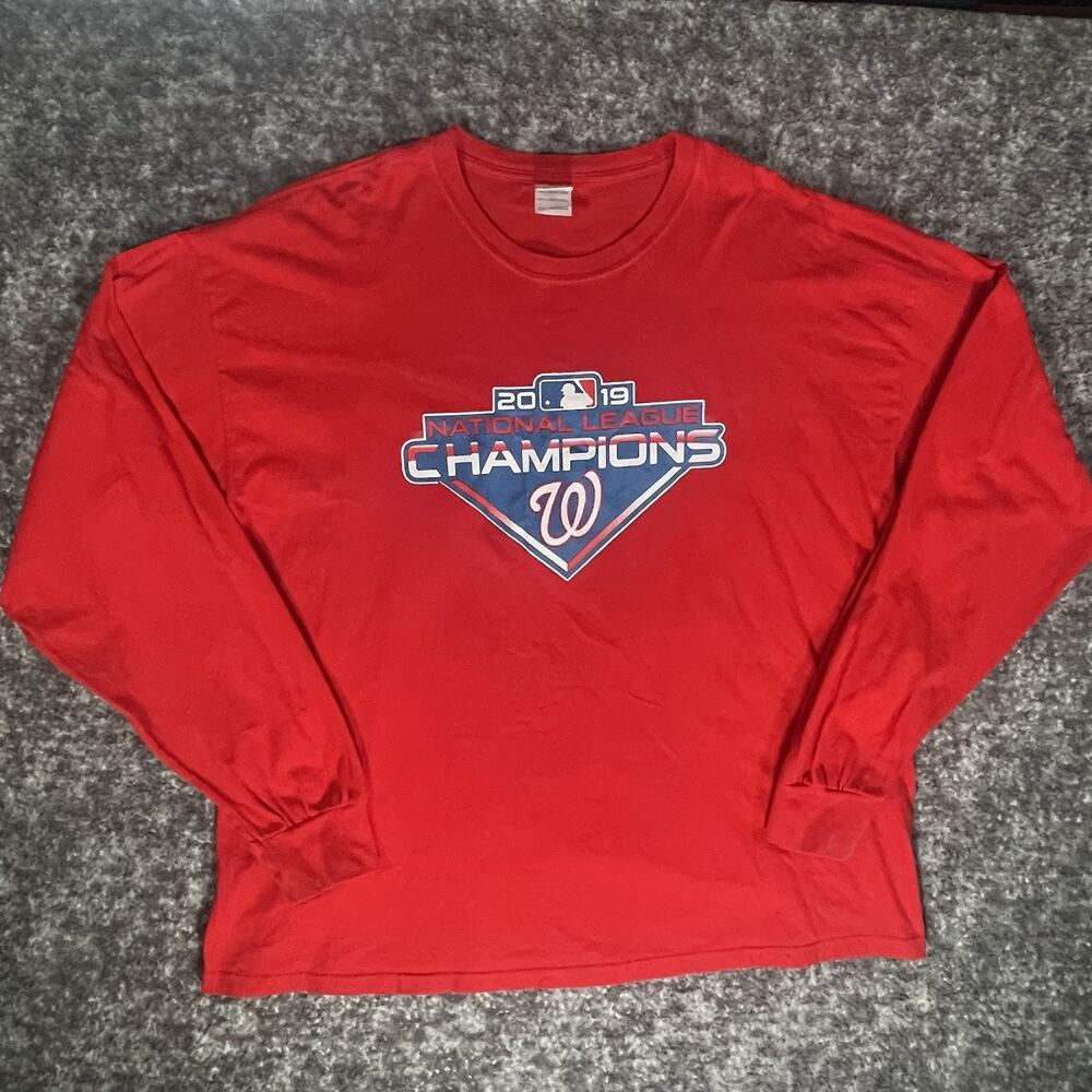 Washington Nationals 2019 NL Champions Men’s 2XL Long Sleeve T-Shirt MLB